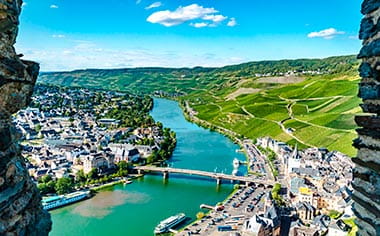 Beautiful Bernkastel Kues on the Moselle River in Germany